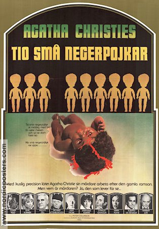 Ten Little Indians 1974 movie poster Oliver Reed Elke Sommer Richard Attenborough Peter Collinson Writer: Agatha Christie