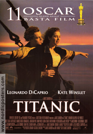 Titanic 1997 movie poster Leonardo DiCaprio Kate Winslet Billy Zane James Cameron Ships and navy Romance