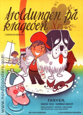 Tjorven och Skrållan 1965 movie poster Maria Johansson Find more: Saltkråkan Writer: Astrid Lindgren