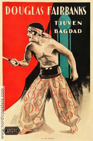 The Thief of Bagdad 1924 movie poster Douglas Fairbanks Raoul Walsh Eric Rohman art