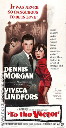 To the Victor 1948 movie poster Dennis Morgan Viveca Lindfors Victor Francen Delmer Daves