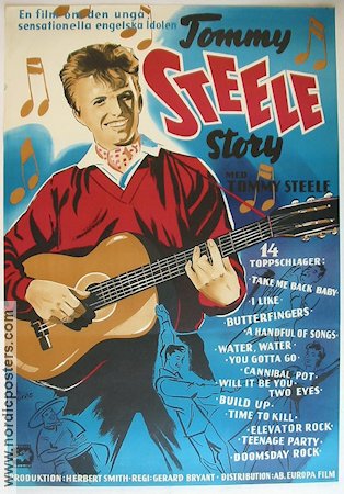 The Tommy Steele Story 1957 movie poster Tommy Steele Humphrey Lyttelton Gerard Bryant Instruments Rock and pop