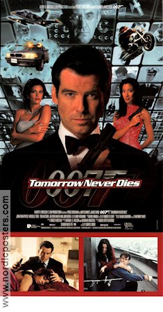 Tomorrow Never Dies 1997 movie poster Pierce Brosnan Jonathan Pryce Michelle Yeoh Roger Spottiswoode
