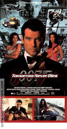 Tomorrow Never Dies 1997 movie poster Pierce Brosnan Jonathan Pryce Michelle Yeoh Roger Spottiswoode