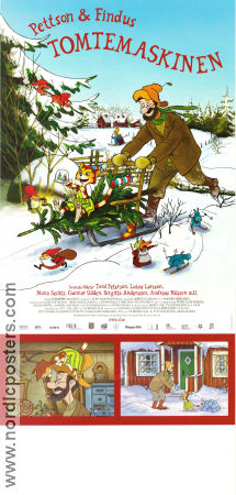 Tomtemaskinen 2005 movie poster Tord Peterson Mona Seilitz Jörgen Lerdam Find more: Pettson och Findus Poster artwork: Sven Nordqvist Animation