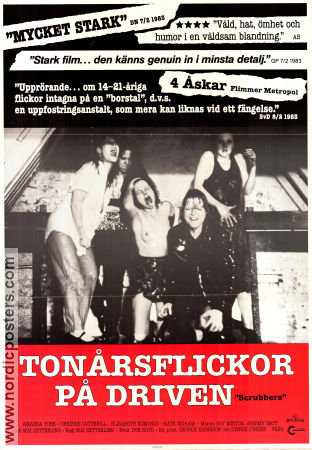 Tonårsflickor på driven 1982 poster Amanda York Chrissie Cotterill Elizabeth Edmonds Mai Zetterling