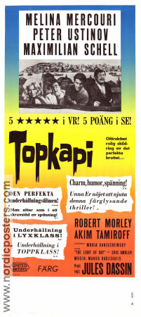 Topkapi 1964 movie poster Melina Mercouri Peter Ustinov Maximilian Schell Jules Dassin