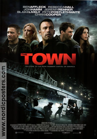 The Town 2010 movie poster Rebecca Hall Jon Hamm Jeremy Renner Ben Affleck