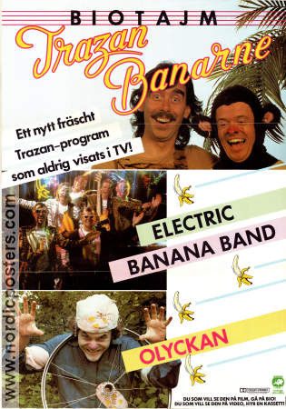 Trazan och Banarne 1982 movie poster Lasse Åberg Klasse Möllberg Ted Åström Electric Banana band From TV