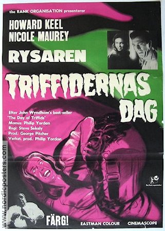 The Day of the Triffids 1964 movie poster Howard Keel