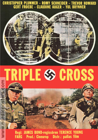 Triple Cross 1966 movie poster Christopher Plummer Romy Schneider Yul Brynner Terence Young Find more: Nazi War