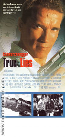 True Lies 1994 movie poster Arnold Schwarzenegger Jamie Lee Curtis Tom Arnold James Cameron Guns weapons