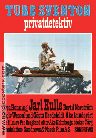 Ture Sventon privatdetektiv 1972 movie poster Jarl Kulle Eva Henning Rolv Wesenlund Pelle Berglund Writer: Åke Holmberg Mountains Police and thieves