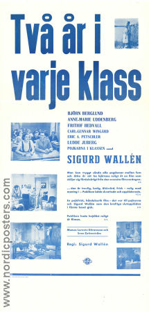 Två år i varje klass 1938 movie poster Björn Berglund Frithiof Hedvall Sven-Eric Gamble Sigurd Wallén School