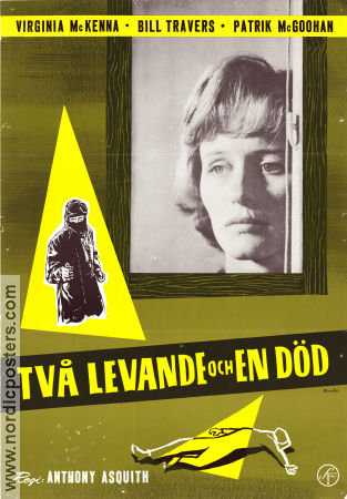 Två levande och en död 1961 poster Virginia McKenna Bill Travers Patrick McGoohan Anthony Asquith