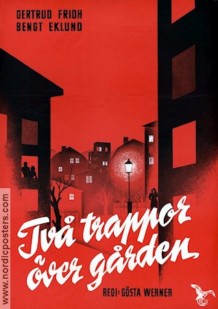 Två trappor över gården 1950 movie poster Gertrud Fridh Bengt Eklund Sven-Eric Gamble Irma Christenson Gösta Werner