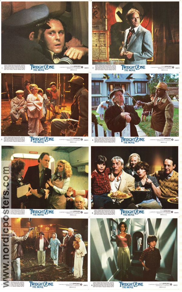 Twilight Zone: The Movie 1983 lobby card set Dan Aykroyd Albert Brooks John Lithgow John Landis From TV