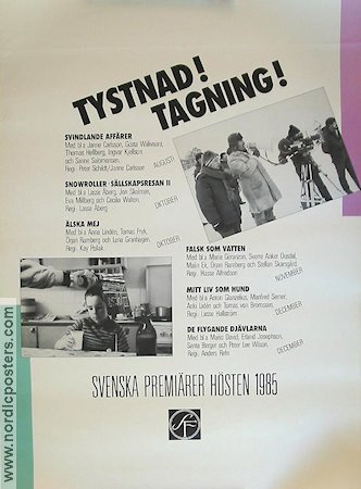 Tystnad tagning Mitt liv som hund 1985 poster Anton Glanzelius