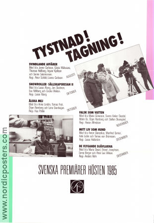 Tystnad tagning Snowroller 1985 poster Anton Glanzelius Mitt liv som hund
