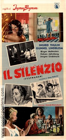 Il silenzio 1963 movie poster Gunnel Lindblom Ingrid Thulin Ingmar Bergman