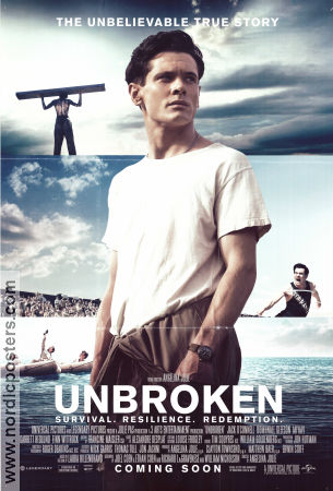 Unbroken 2014 poster Jack O´Connell Miyavi Domhnall Gleeson Angelina Jolie Skepp och båtar