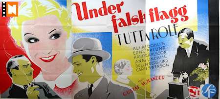 Under falsk flagg 1935 movie poster Tutta Rolf Eric Rohman art