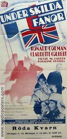 Under Two Flags 1936 movie poster Ronald Colman Claudette Colbert
