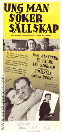 Ung man söker sällskap 1954 poster Gaby Stenberg Ulf Palme Ulla Sjöblom Gunnar Skoglund Hitta mer: Stockholm