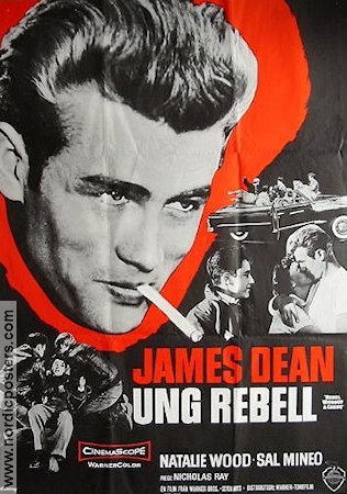 Rebel Without a Cause 1955 movie poster James Dean Natalie Wood Sal Mineo Nicholas Ray Smoking Gangs