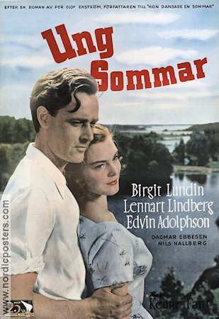 Ung sommar 1954 movie poster Gunnar Olsson Marianne Löfgren Kenne Fant