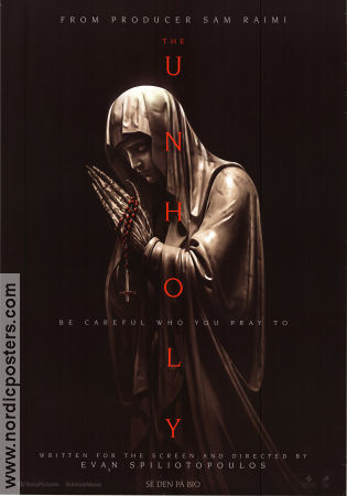 The Unholy 2021 movie poster Jeffrey Dean Morgan Cricket Brown William Sadler Evan Spiliotopoulos Religion