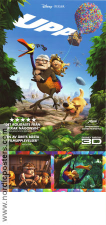 Upp 2009 poster Edward Asner Pete Docter Filmbolag: Pixar Animerat Fåglar Hundar