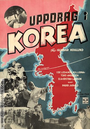 Uppdrag i Korea 1951 movie poster Gunnar Höglund Documentaries Asia