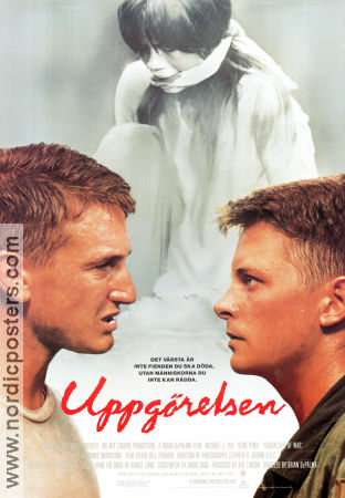 Uppgörelsen 1989 poster Michael J Fox Sean Penn Don Harvery Brian De Palma Krig