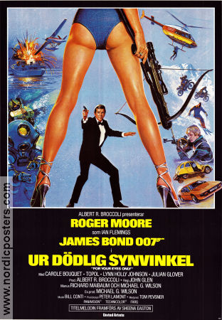For Your Eyes Only 1981 movie poster Roger Moore Carole Bouquet Topol John Glen