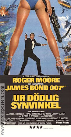 Ur dödlig synvinkel 1981 poster Roger Moore Carole Bouquet Topol John Glen