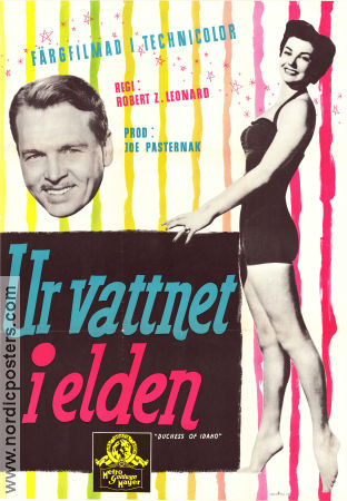 Ur vattnet i elden 1950 poster Esther Williams Van Johnson John Lund Robert Z Leonard Musikaler