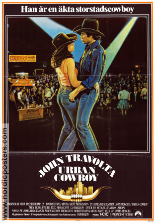 Urban Cowboy 1980 movie poster John Travolta Debra Winger Scott Glenn James Bridges Dance