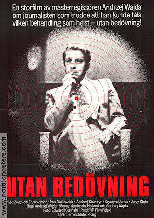 Utan bedövning 1978 poster Zbigniew Zapasiewicz Ewa Dalkowska Andrzej Seweryn Andrzej Wajda Filmen från: Poland