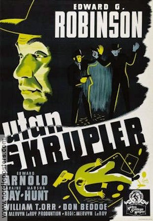 Unholy Partners 1941 movie poster Edward G Robinson Laraine Day Edward Arnold Mervyn LeRoy