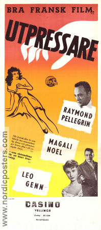 Chantage 1955 movie poster Raymond Pellegrin Magali Noel Leo Genn Guy Lefranc