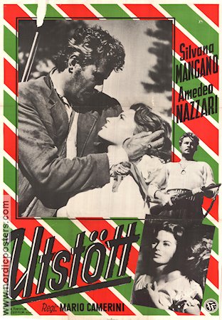 Il Brigante Musolino 1950 movie poster Silvana Mangano Amedeo Nazzari Umberto Spadaro Mario Camerini