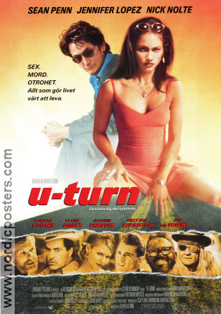 U-Turn 1997 movie poster Sean Penn Jennifer Lopez Nick Nolte Oliver Stone