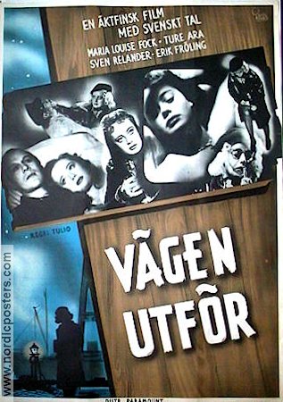 Vägen utför 1944 movie poster Maria Louise Fock Finland