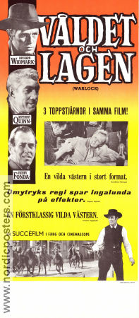 Våldet och lagen 1959 poster Richard Widmark Henry Fonda Anthony Quinn Edward Dmytryk