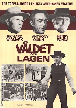 Våldet och lagen 1959 poster Richard Widmark Henry Fonda Anthony Quinn Edward Dmytryk