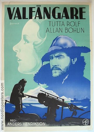 Valfångare 1939 movie poster Tutta Rolf Allan Bohlin Mountains