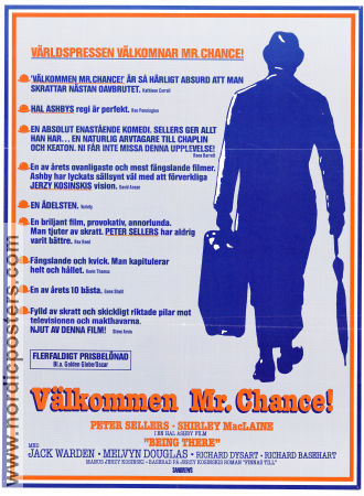 Välkommen Mr Chance 1979 poster Peter Sellers Shirley MacLaine Hal Ashby