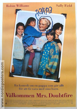Mrs Doubtfire 1993 movie poster Robin Williams Sally Field Pierce Brosnan Chris Columbus