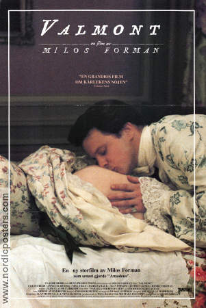 Valmont 1989 movie poster Colin Firth Annette Bening Meg Tilly Milos Forman